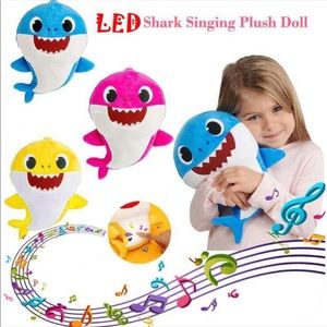 Baby shark singing led plush